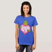 Grinch | Houd van Roze Hart T-shirt (Voorkant volledig)