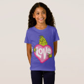 Grinch | Houd van Roze Hart T-shirt (Voorkant volledig)
