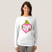 Grinch | Houd van Roze Hart T-shirt (Voorkant volledig)