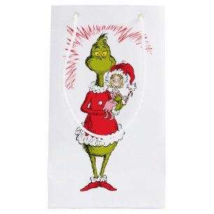 Grinch houdt Cindy Lou Who vast Klein Cadeauzakje
