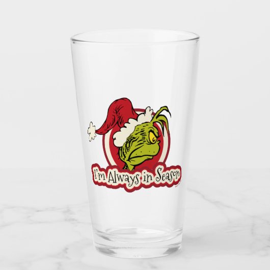 Grinch | Ik ben altijd in het seizoen Glas (Voorkant)