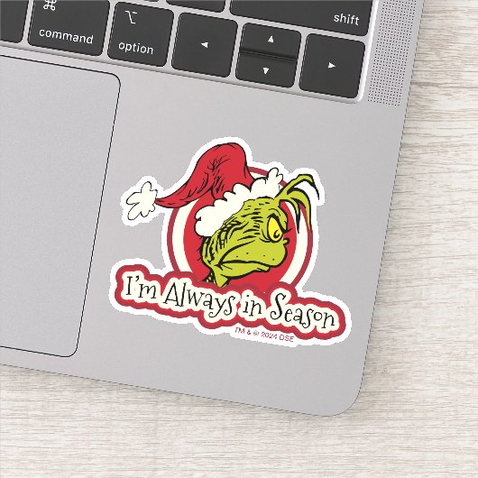 Grinch | Ik ben altijd in het seizoen Sticker (Detail)