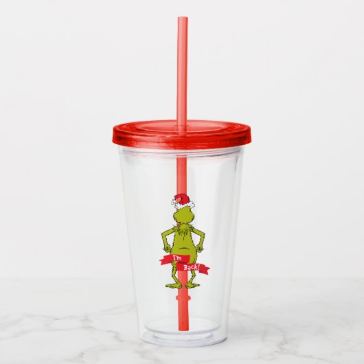 Grinch | Ik ben terug Acryl Drinkbeker (Voorkant)
