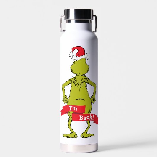 Grinch | Ik ben terug Waterfles (Voorkant)