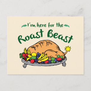 Grinch I'm Here for the Roast Beast Quote Briefkaart