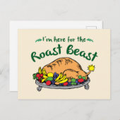 Grinch I'm Here for the Roast Beast Quote Briefkaart (Voorkant / Achterkant)
