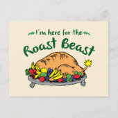 Grinch I'm Here for the Roast Beast Quote Briefkaart (Voorkant)
