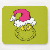 Grinch in Pink Santa Hat Muismat (Voorkant)