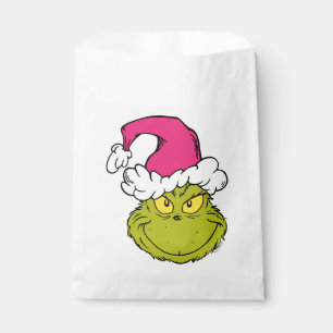 Grinch in roze kerstmuts bedankzakje