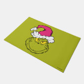 Grinch in roze kerstmuts deurmat (Schuin)