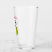Grinch in roze kerstmuts glas (Links)