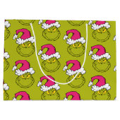 Grinch in roze kerstmuts groot cadeauzakje (Achterkant)