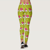 Grinch in roze kerstmuts leggings (Achterkant)