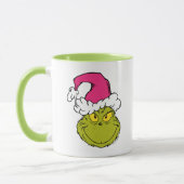 Grinch in roze kerstmuts mok (Links)