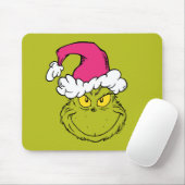 Grinch in roze kerstmuts muismat (Met muis)