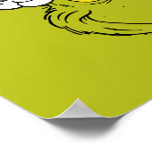 Grinch in roze kerstmuts poster (Hoek)