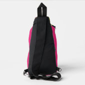 Grinch in roze kerstmuts sling bag (Achterkant)