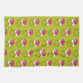 Grinch in roze kerstmuts theedoek (Horizontaal)