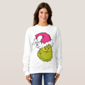 Grinch in roze kerstmuts trui (Voorkant volledig)