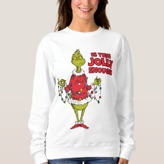 Grinch | "Is dit vrolijk genoeg?" Trui (Voorkant)