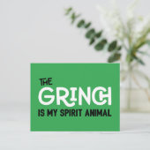 Grinch is mijn Spirit Animal Quote Briefkaart (Staand voorkant)