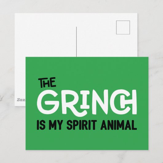 Grinch is mijn Spirit Animal Quote Briefkaart (Voorkant / Achterkant)
