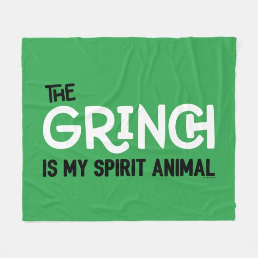 Grinch is mijn Spirit Animal Quote Fleece Deken (Voorkant (Horizontaal))
