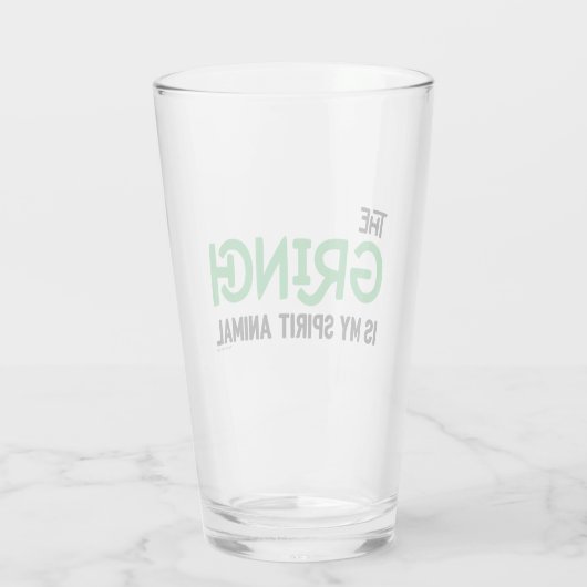 Grinch is mijn Spirit Animal Quote Glas (Achterkant)