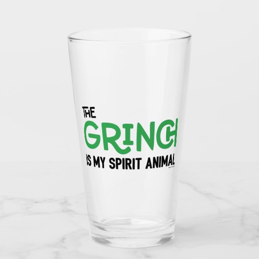 Grinch is mijn Spirit Animal Quote Glas (Voorkant)