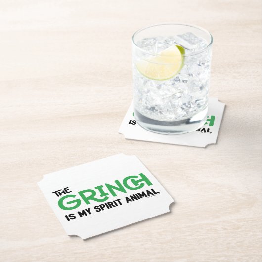 Grinch is mijn Spirit Animal Quote Kartonnen Onderzetters (Insitu)