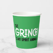 Grinch is mijn Spirit Animal Quote Papieren Bekers (Achterkant)