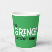 Grinch is mijn Spirit Animal Quote Papieren Bekers (Voorkant)