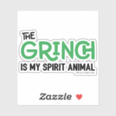 Grinch is mijn Spirit Animal Quote Sticker (Vel)