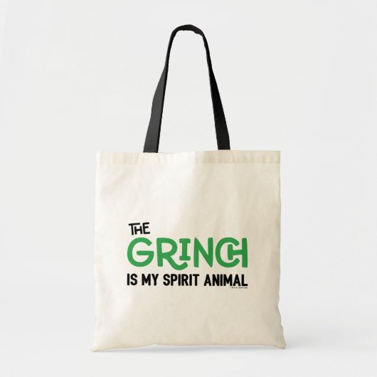 Grinch is mijn Spirit Animal Quote Tote Bag (Voorkant)