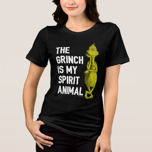 Grinch is mijn Spirit Animal T-Shirt Quote (Voorkant)