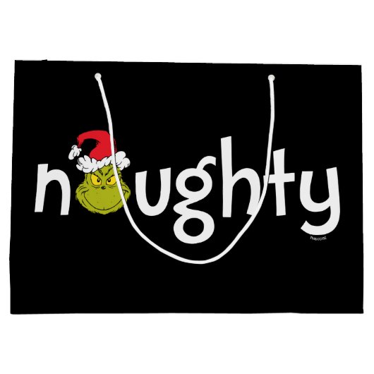Grinch is Naughty Groot Cadeauzakje (Achterkant)