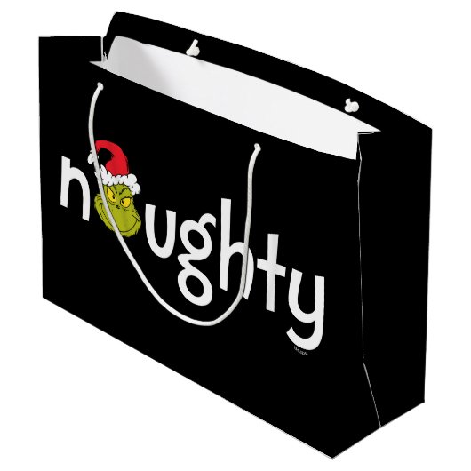 Grinch is Naughty Groot Cadeauzakje (Achterkant Gekanteld)