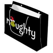 Grinch is Naughty Groot Cadeauzakje (Voorkant Gekanteld)