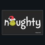 Grinch is Naughty Rechthoekige Sticker<br><div class="desc">De feestdagen zijn niet compleet zonder The Grinch. HOE DE GROTE STOLE CHRISTMAS EEN klassiek verhaal is van een stad genaamd Who-ville en hoe de kerstsfeer zelfs de koudste harten kan smelten.</div>