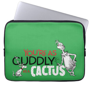 Grinch   Je bent zo knuffelig als een cactus Laptop Sleeve
