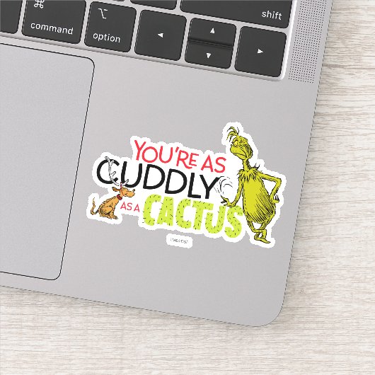 Grinch | Je bent zo knuffelig als een cactus Sticker (Detail)