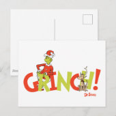 Grinch! Karakter Logo Grafisch Briefkaart (Voorkant / Achterkant)