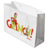 Grinch! Karakter Logo Grafisch Groot Cadeauzakje (Achterkant Gekanteld)