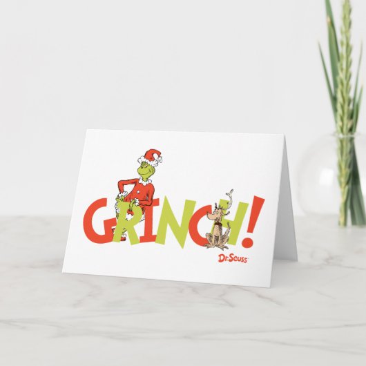Grinch! Karakter Logo Grafisch Kaart (Voorkant)