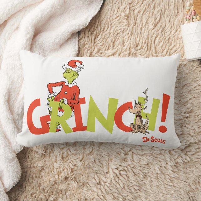 Grinch! Karakter Logo Grafisch Kussen (Deken)