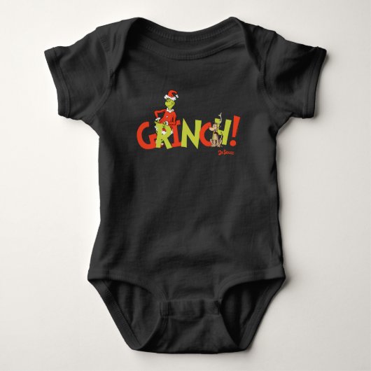 Grinch! Karakter Logo Grafisch Romper (Voorkant)