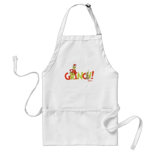 Grinch! Karakter Logo Grafisch Standaard Schort (Voorkant)