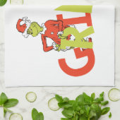 Grinch! Karakter Logo Grafisch Theedoek (Gevouwen)