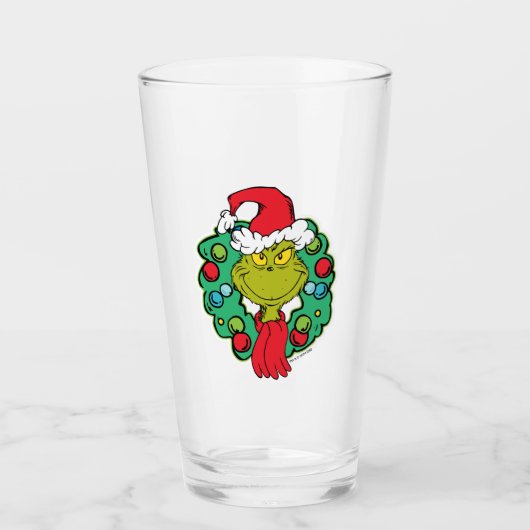 Grinch | Kerst Krans Glas (Voorkant)