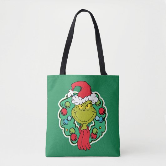 Grinch | Kerst Krans Tote Bag (Voorkant)